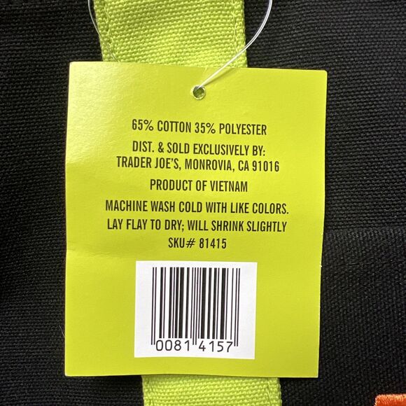 Trader Joe's Mini Halloween Canvas Tote Bag Set Of 4 RARE LIMITED New With Tags - Picture 6 of 6